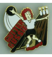 Bowling Lapel Pin - Gutter Gussie