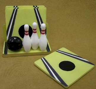 Ceramic Bowling Coasters