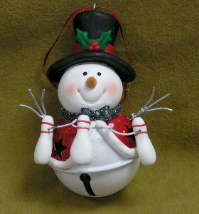 Jingle Bell Snowman with Top Hat