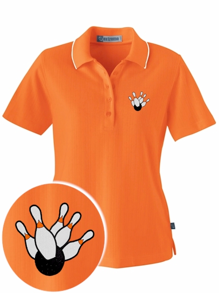 Ladies' Smash Pins Soft E-Dry Bowling Shirt