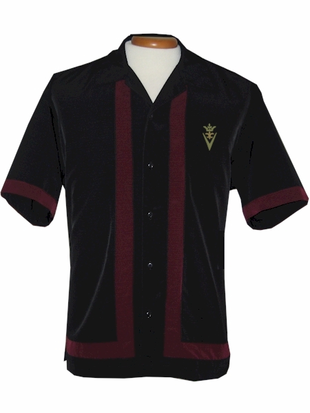 Burgundy Lounge Retro 50's Shirt
