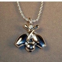 Pins & Ball Necklace- Silvertone