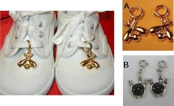 Bowling Shoe Charms-Goldtone