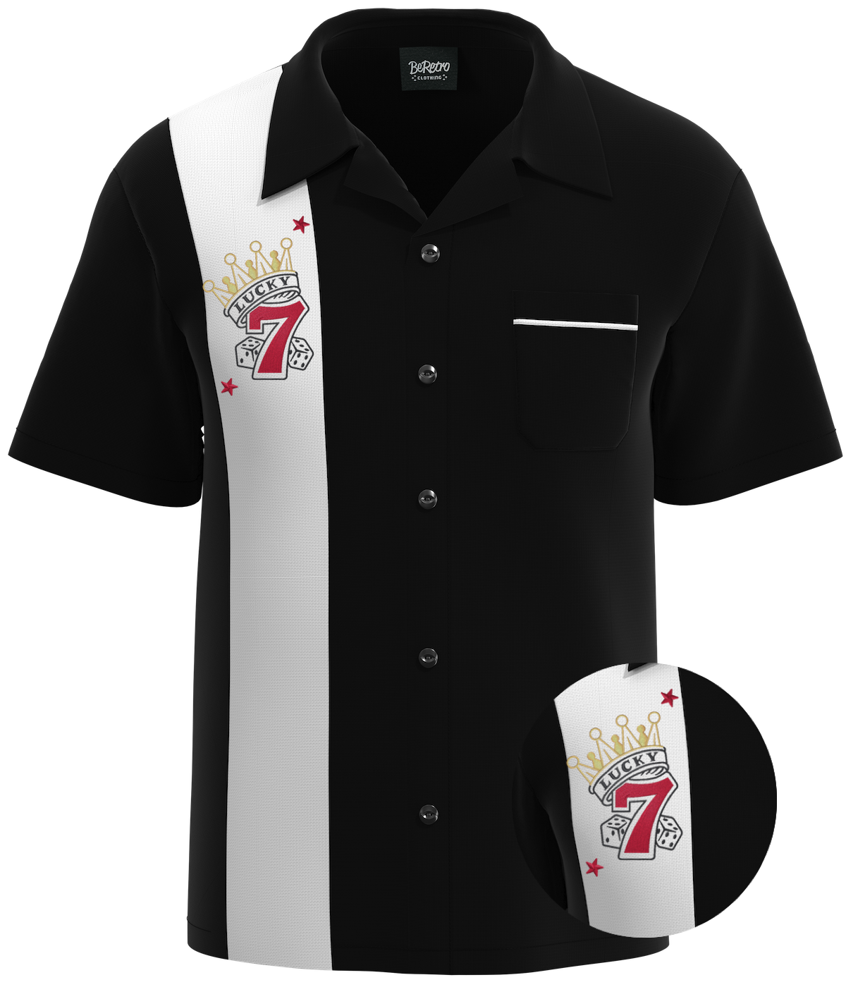 Lucky 7 Slot Machine Shirt | USA-Made Vegas Casino Bowling Shirt