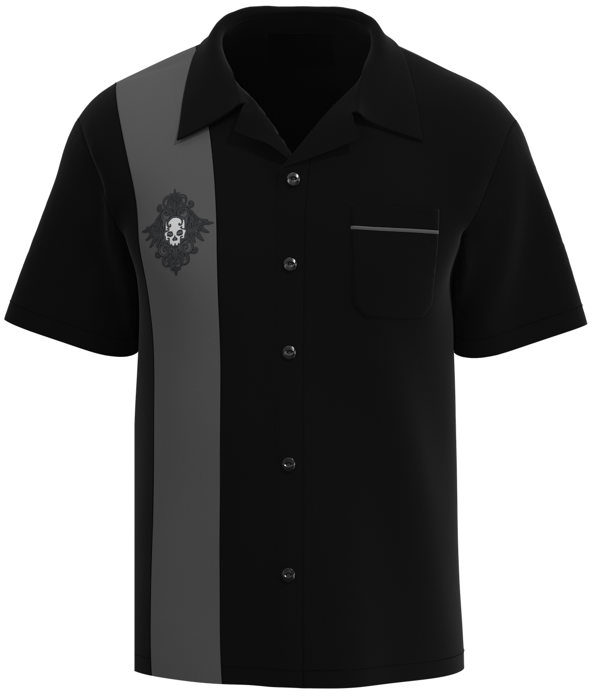 Blade Skull Bowling Shirt | Edgy Streetwear & Rockabilly Fashion