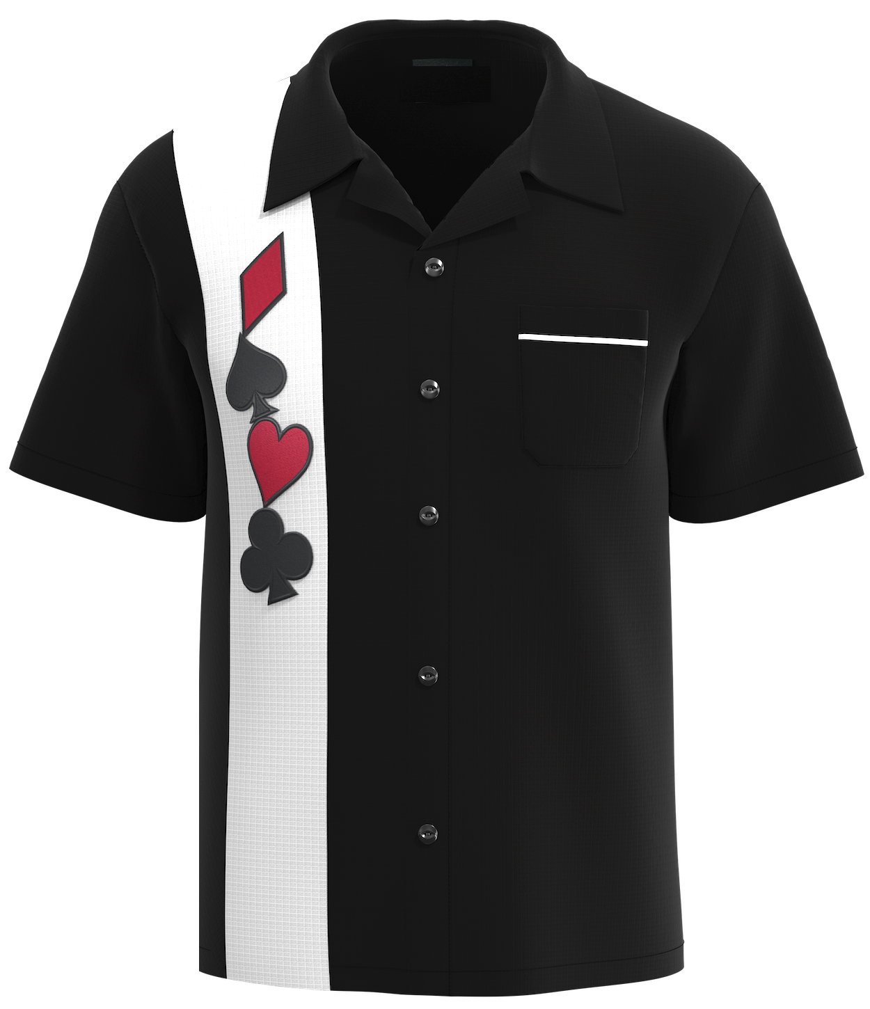 Card Suit Poker Bowling Shirt | Casino Shirt