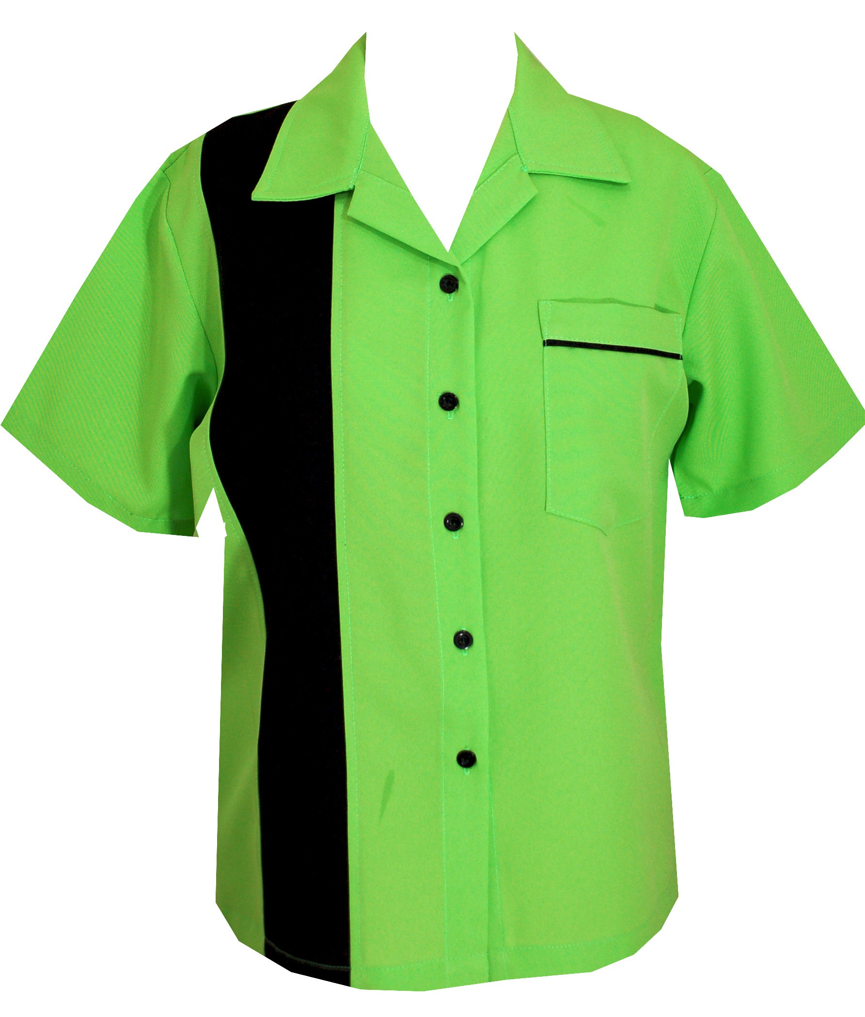 Women's Lime Green Bowling Shirt | Neon Bowling Shirts