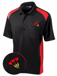 Red Atomic - Dart Player's Embroidered Bowling Shirt for Precision