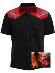 Men's Skull & Rose Rockabilly Western Shirt