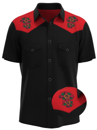 Men's Skull & Rose Rockabilly Western Shirt