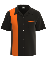 Bowling Shirt Black Orange