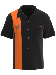 RetroSpider - Bold Tattoo Themed Bowling Shirt for Edgy Style