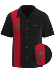 IRON SKULL Hot Rod Shirt ~  Perfect Button Down for the Rider or Mechanic