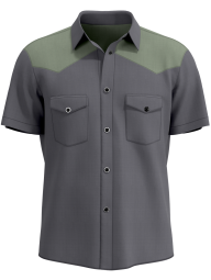 Mens Black Skull Rose Embroidered Western Rockabilly Shirt