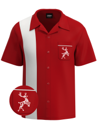 Christmas Reindeer - Festive Bowling Shirt for Holiday Cheer