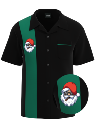 COOL SANTA! ~ Fun Christmas Bowling Shirt for Holiday Cheer