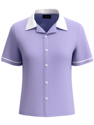 DREAMS - "Laverne" Inspired Lilac Bowling Shirt for Women - Monogram Ready