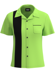 Women's Lime Green & Black Retro Shirt: Vibrant & Comfortable