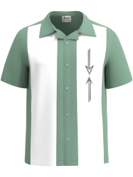 Tom Collins: Green & White Custom Bowling Camp Shirt