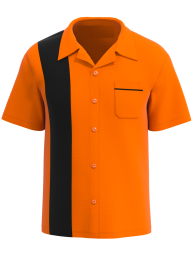 Bowling Shirt Black Orange