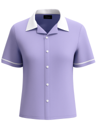 DREAMS - "Laverne" Inspired Lilac Bowling Shirt for Women - Monogram Ready