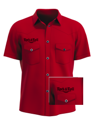 Mens Black Skull Rose Embroidered Western Rockabilly Shirt