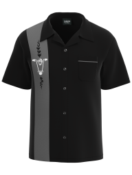 GhostRider - Durable Biker-Inspired Bowling Shirt for Men