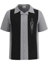 SILVER CADDY ~  Classic Car-Inspired Bowling Shirt ~ CLOSEOUT