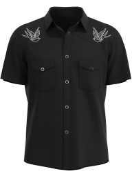 Sparrow Ink Rockabilly Shirt: Vintage Style for Bowling Nights