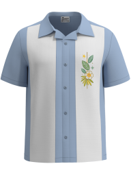 The Oahu Mid-Century Retro Hawaiian Bowling Shirt