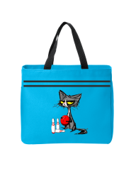 "Alley Cat" Funny Retro Bowling Tote
