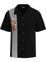 Fill'em Up - Retro Pin Up Bowling Shirt for Men - Classic Style