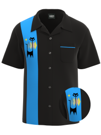Atomic Cat - Trendy Men's Bowling Shirt ON SALE