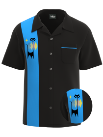 Atomic Cat - Trendy Men's Bowling Shirt