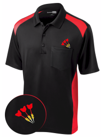Red Atomic - Dart Player's Embroidered Bowling Shirt for Precision