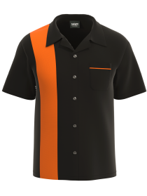 Bowling Shirt Black Orange