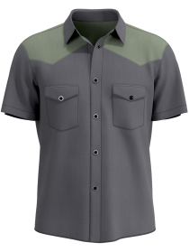 Mens Black Skull Rose Embroidered Western Rockabilly Shirt