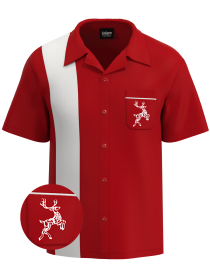 Christmas Reindeer - Festive Bowling Shirt for Holiday Cheer