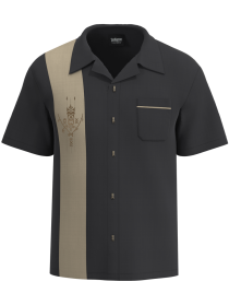 Tiki ‘n Bamboo - Vintage Tiki Lounge Embroidered Bowling Shirt