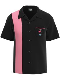 Retro Flamingo Bowling Shirt