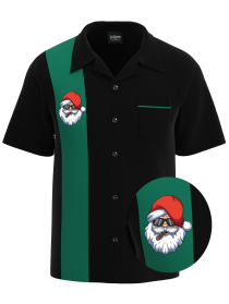 COOL SANTA! ~ Fun Christmas Bowling Shirt for Holiday Cheer