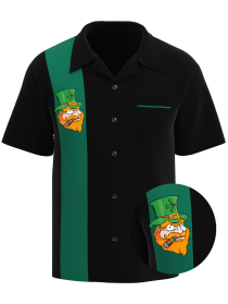 The Leprechaun Novelty Bowling Shirt – Cigar & Shamrock Edition
