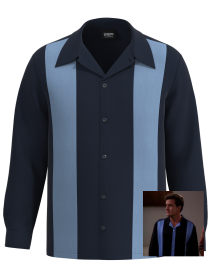 DeMartinello - Elegant Long Sleeve Retro Bowling Shirt for Style
