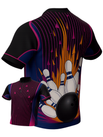 "Hyperlane" Bowling Sublimated 1/4 Zip Mock Jersey, Polo or Crew T-Shirt ~ Includes all Personalization & Logos