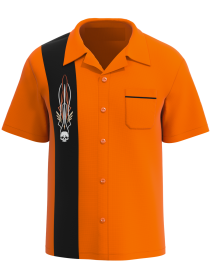 Bowling Shirt Black Orange