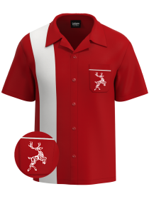 Christmas Reindeer - Festive Bowling Shirt for Holiday Cheer