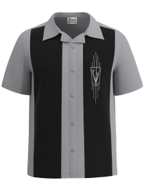SILVER CADDY ~  Classic Car-Inspired Bowling Shirt ~ CLOSEOUT