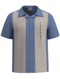 SANTORELLI - Sleek Cuban Style Bowling Shirt on Closeout