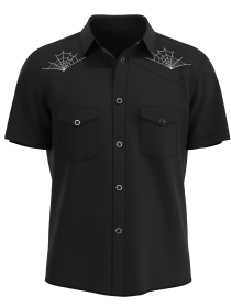 Web Ink Tattoo Shirt - Edgy Spider Design for Rebel