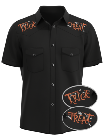 Trick or Treat Ink: Stylish Halloween Bowling Shirt